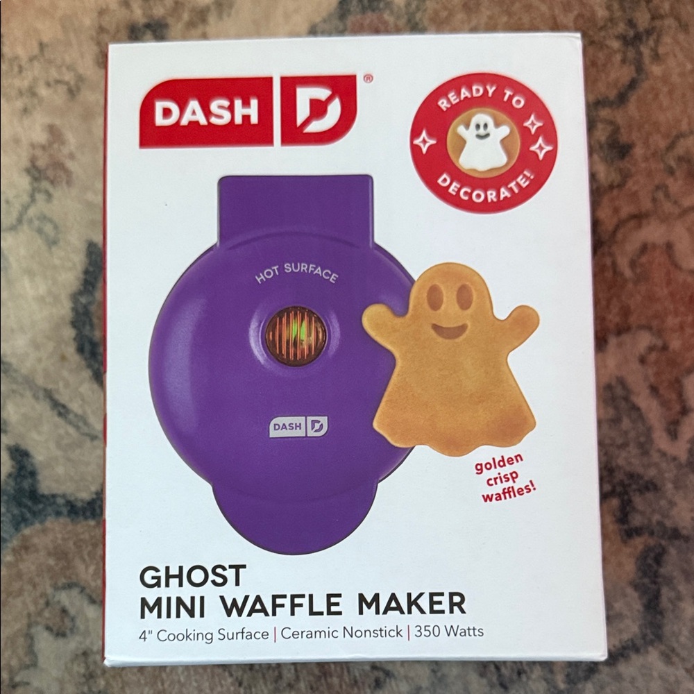 Dash Purple Ghost Mini Waffle Maker